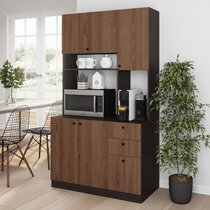 Kitchen pantry store cabinet brown